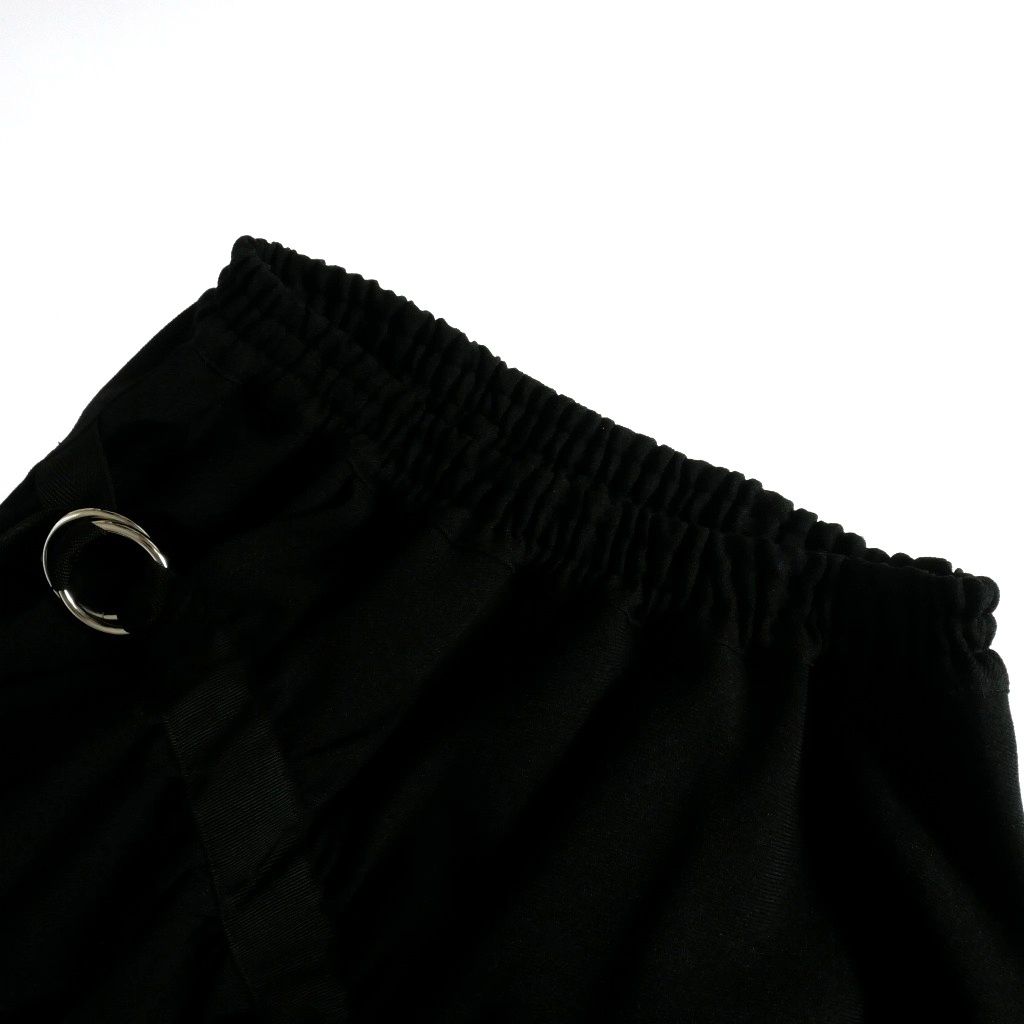 美品】ゴム gomme アシンメトリー ラップスカート ドット M 黒