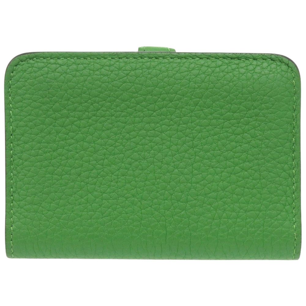 未使用 エルメス ドゴン カードケース トゴ ヴェールユッカ シルバー  