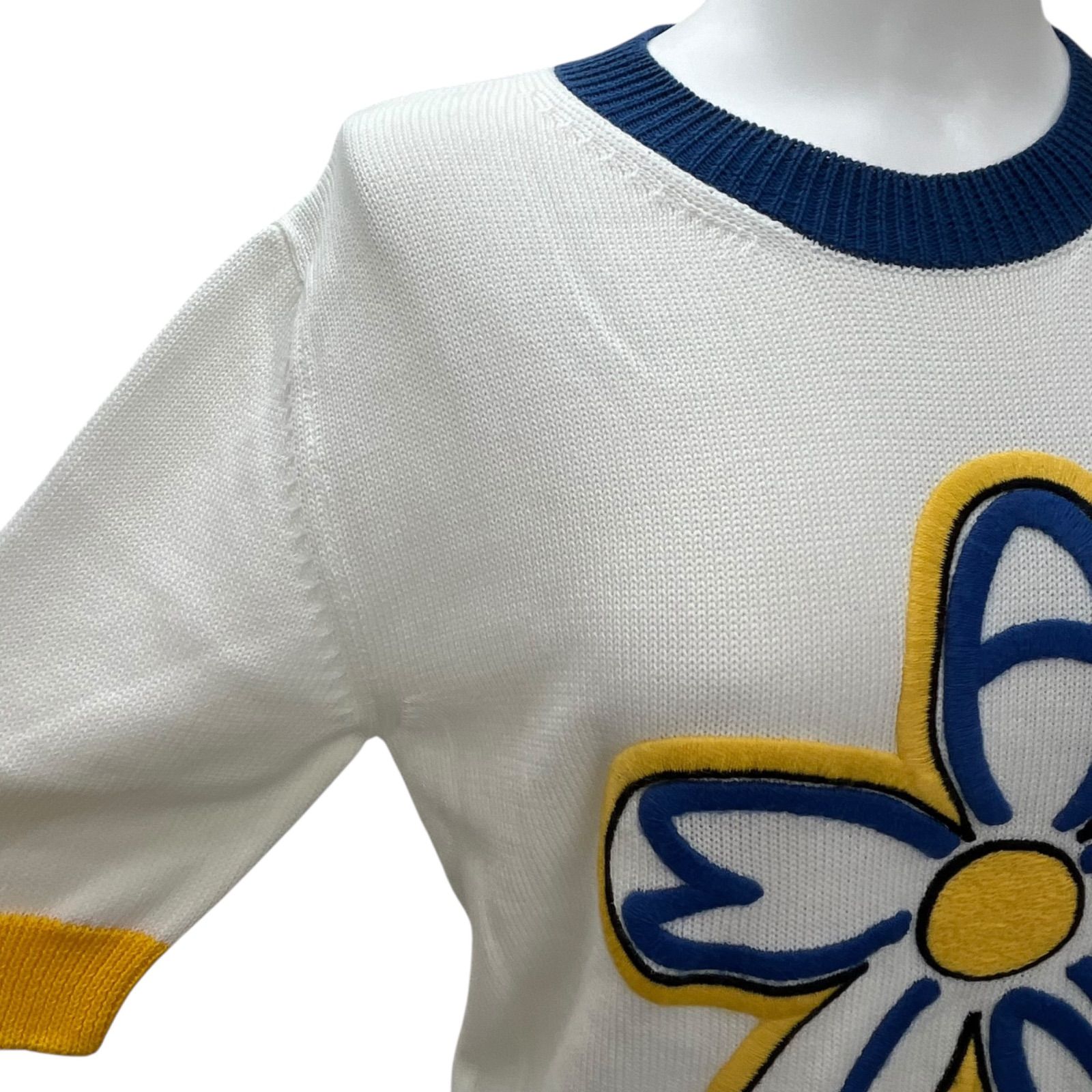 MARNI 花柄ニット □美品 マルニ MARNI 花柄 サマーニット コットン トップス 38