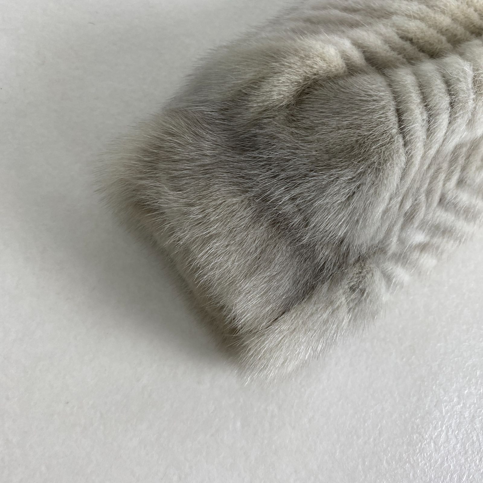 毛皮コート パールミンク 本毛皮 リアルファー ヘリンボーン ライト