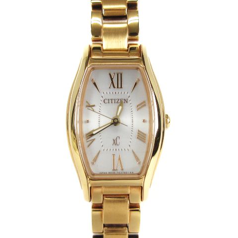 シチズン CITIZEN XC basic collection クロスシー エコドライブ 腕時計 ソーラー EW5543-54A B035-T025099 オフホワイト ピンクゴールド