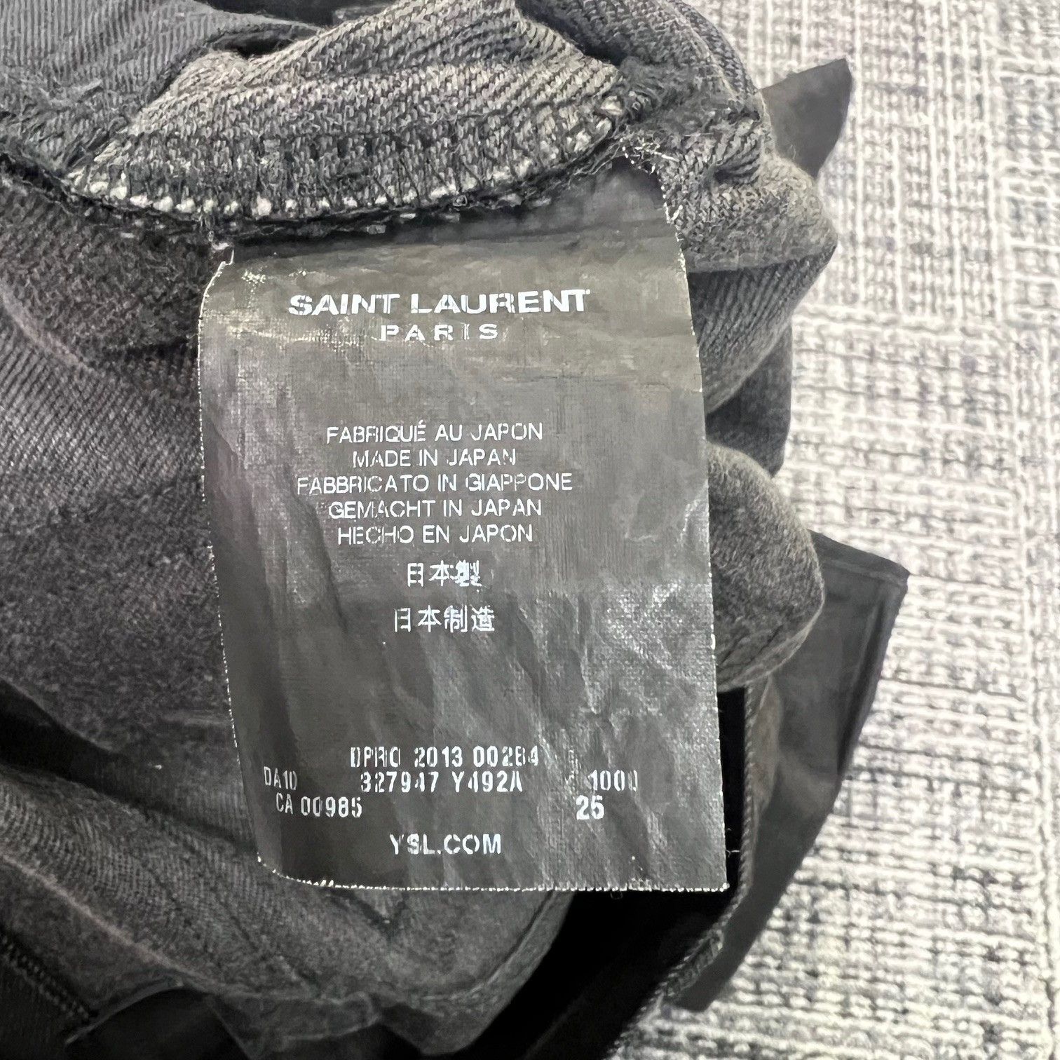 SAINT LAURENT PARIS サンローラン コーティングデニムパンツ saint