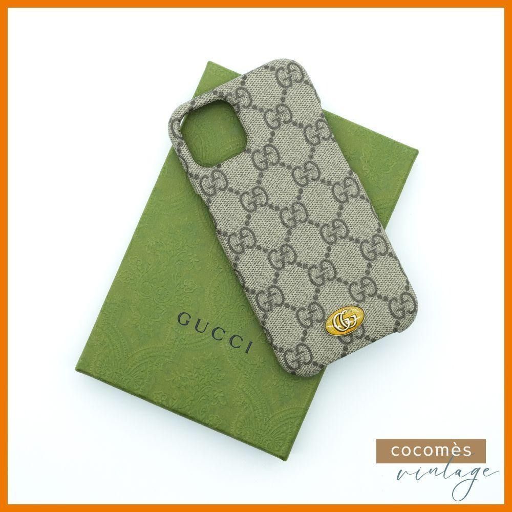 GUCCI グッチ iPhone13 ケース ベージュ ブラウン GG ロゴ き