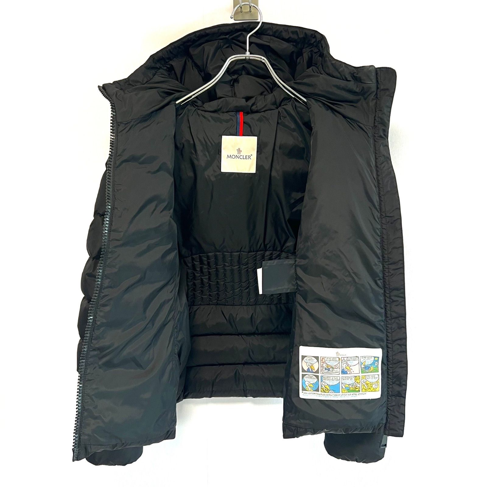 MONCLER TETRAS モンクレール ダウンジャケット レザーパッチ ブラック  