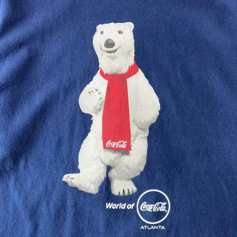 90s Coca Cola ポーラーベア 両面 プリント 半袖 Tシャツ / 90年代