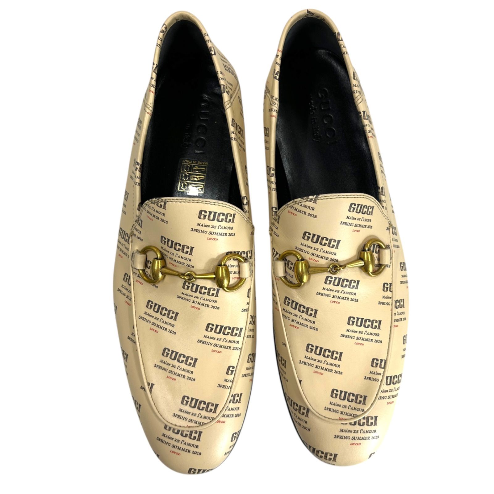 ○ 未使用 GUCCI グッチ フォースビット ローファー 革靴 ロゴ 靴 