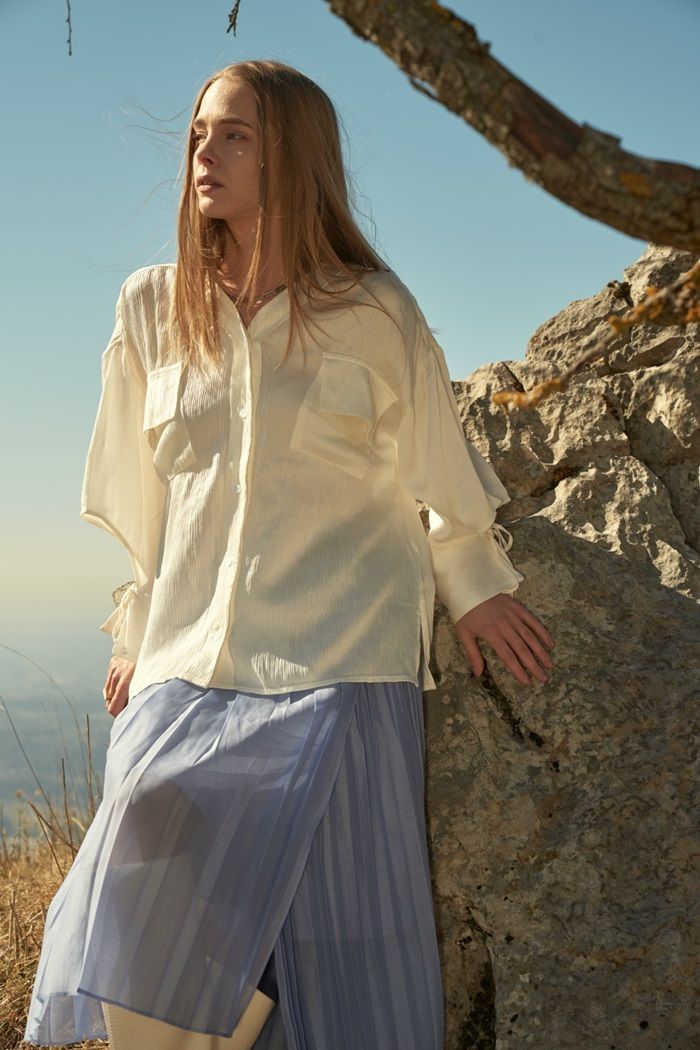 ☆ charcoal ☆ シアープリーツスカート MIND シアープリーツスカート 日本製 スカート プリーツスカート シアースカート ひざ丈スカート レディース プリーツ ひざ下 ひざ丈 膝丈 アシンメトリー 透け感 おしゃれ ブランド