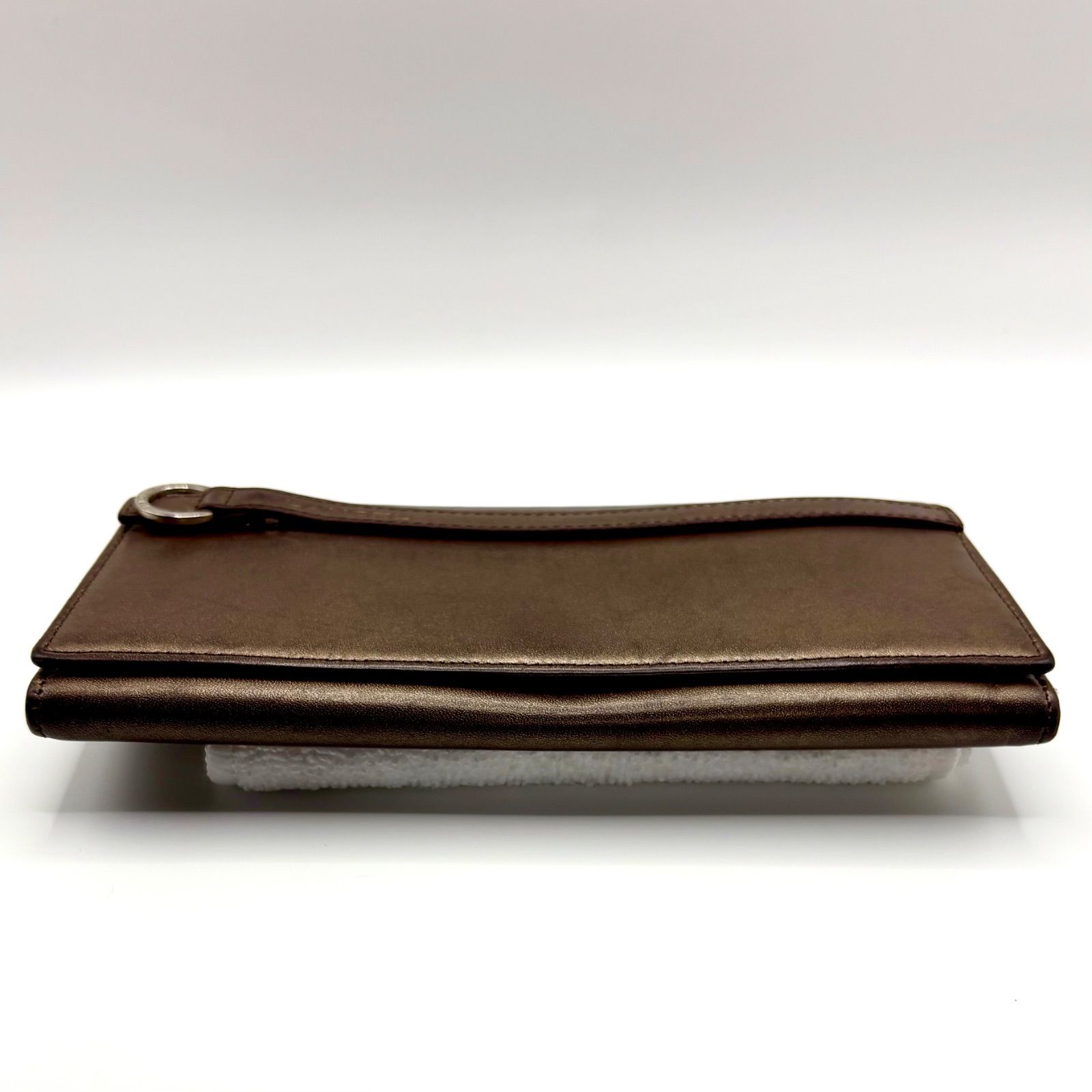 LANCEL ブラウン 長財布 LANCEL 本革 ブラウン ゴールド調 長財布 - メルカリ