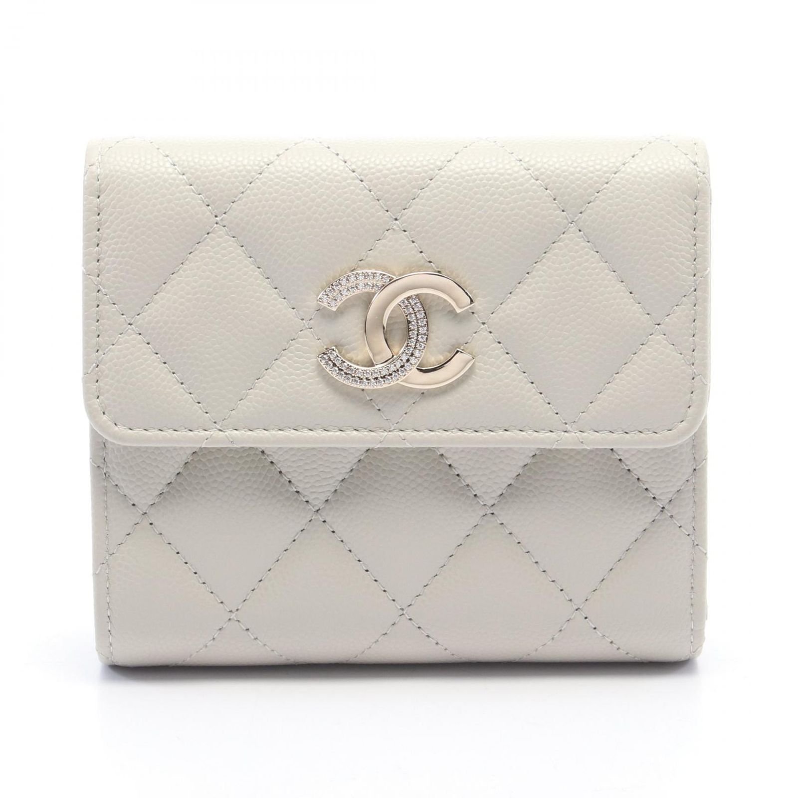 シャネル CHANEL 三つ折り長財布 マトラッセ スモールフラップ シャネル CHANEL 三つ折り長財布 マトラッセ スモールフラップ