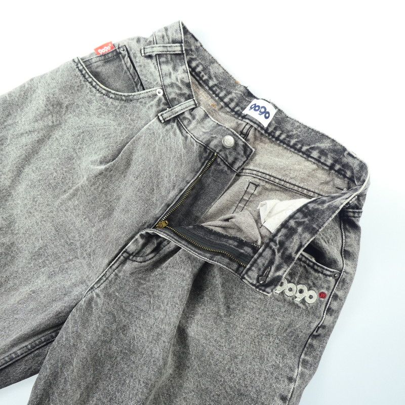 9090 　デニムジーンズ　グレー 中古・古着通販】9090 (9090) King Logo Damage Denim ブルー