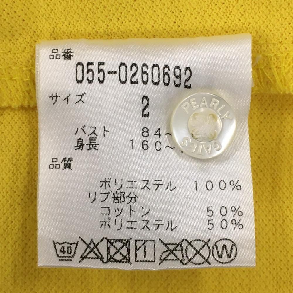 パーリーゲイツスマイルニコちゃん　サイズ00 新品未使用品タグ無し 美品】パーリーゲイツ 半袖ポロシャツ 白×ダークネイビー
