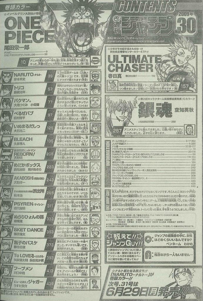 雑誌 集英社 2009年(平成21年)の漫画雑誌 週刊少年ジャンプ 2009年(平成