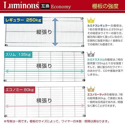 ドウシシャ] ルミナス互換 メタルルミナスラック スチールラック 棚