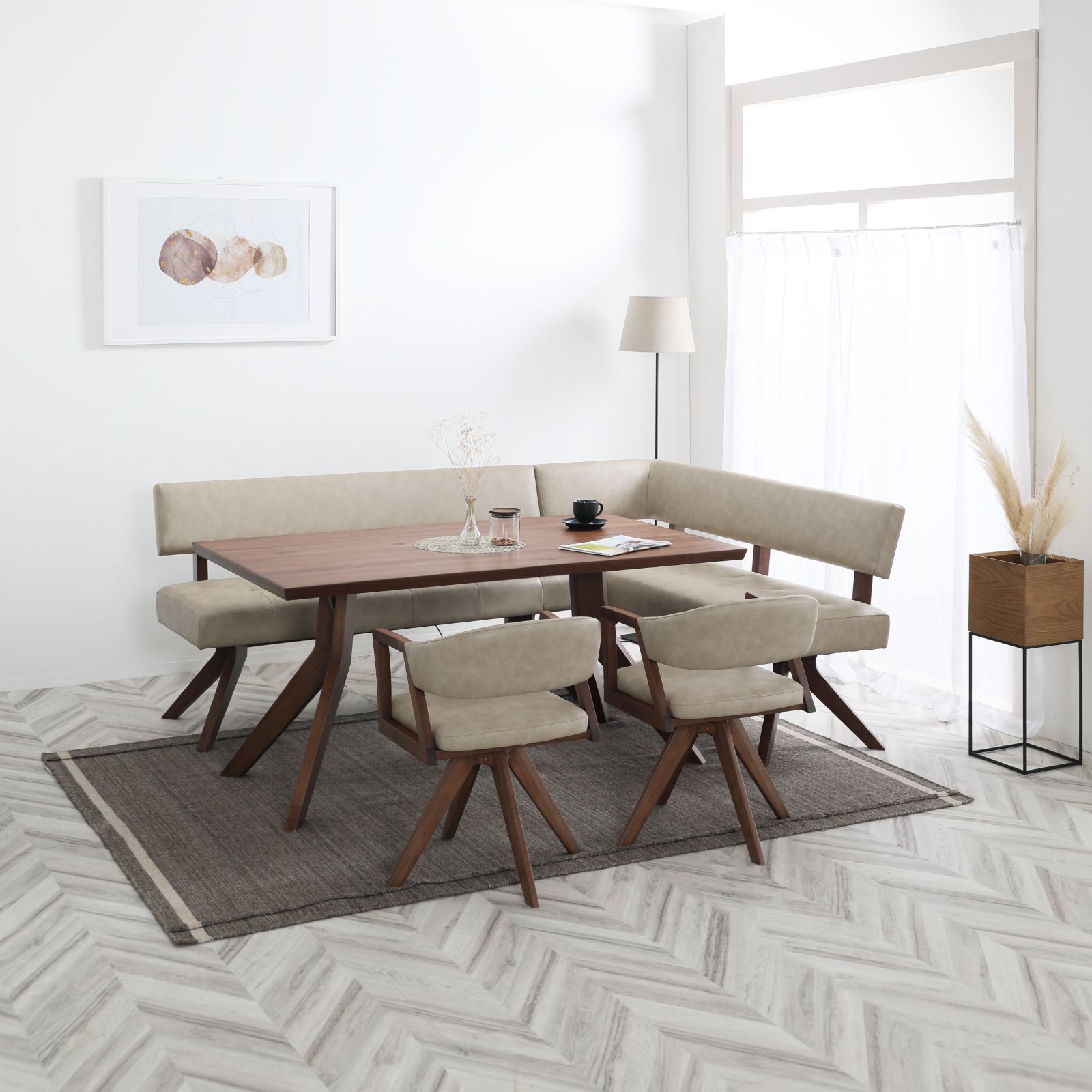 ダイニングテーブルセット シギヤマ家具 シギヤマ家具 LD セット ダイニングセット 110cm 伸長式 ボリス