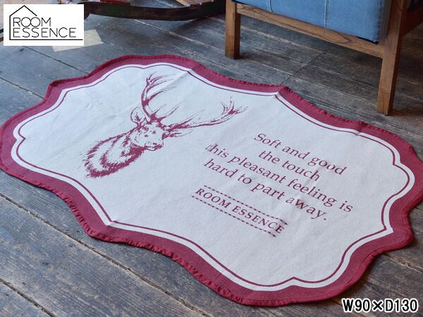 東谷 ラグ レッド W90×D130 TTR-149RD ラグ コットン カーペット おしゃれ かわいい インテリア メーカー直送 送料無料