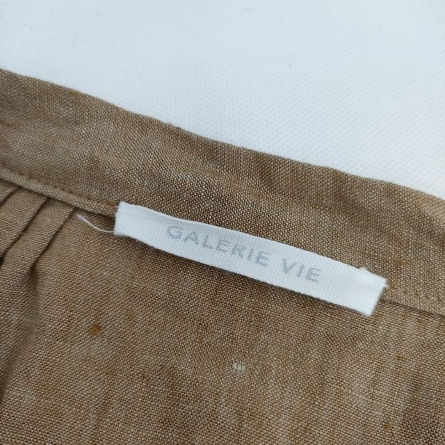 GALERIE VIE リネン ポプリン ロングタイ Vネック ノースリーブ