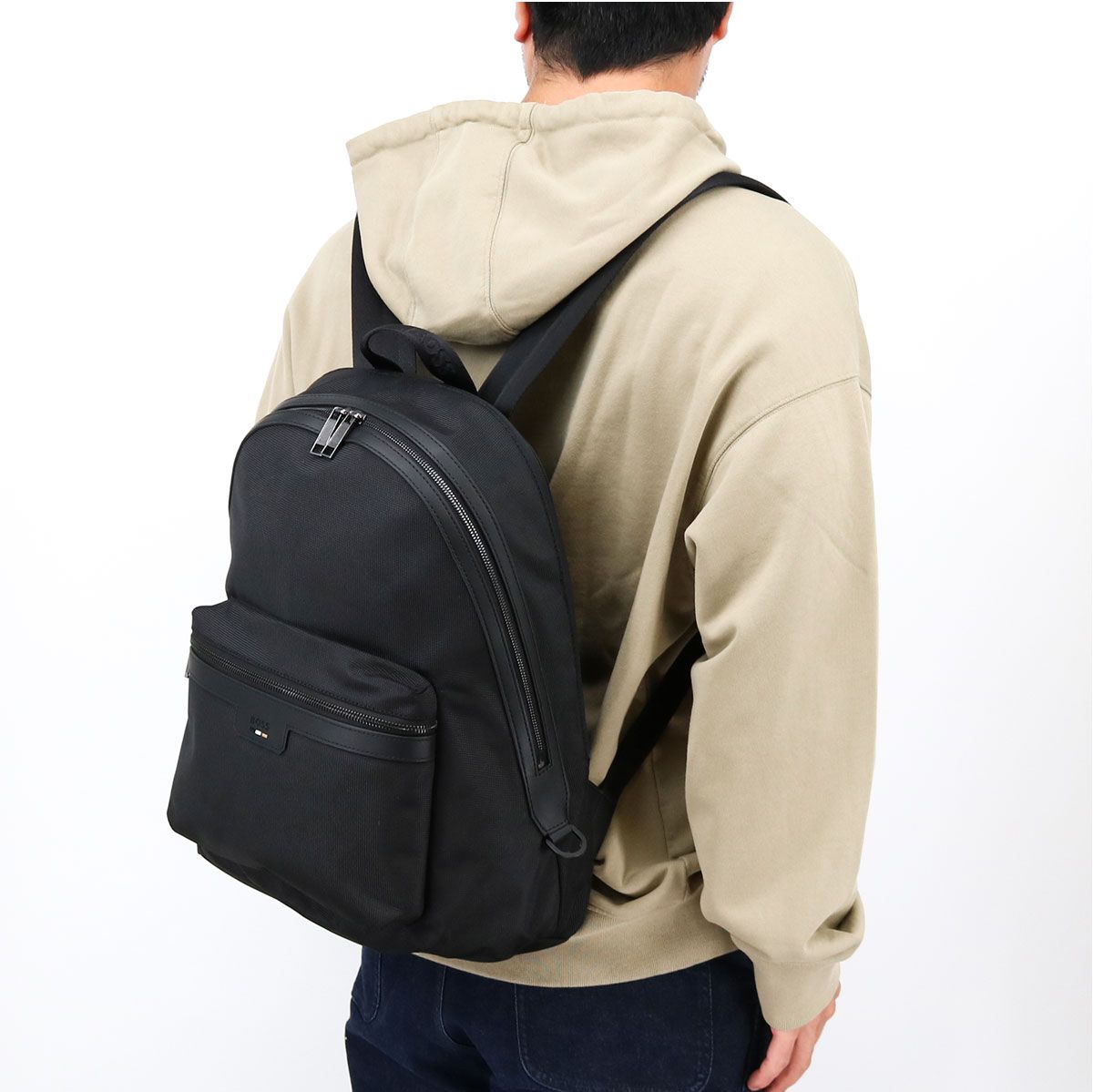 HUGO BOSS ヒューゴボス 50536170 Ray N Backpack バックパック フロントポケット リュック デイパック A4収納 旅行 通勤 通学 スポーツ メンズ BAG 鞄 黒
