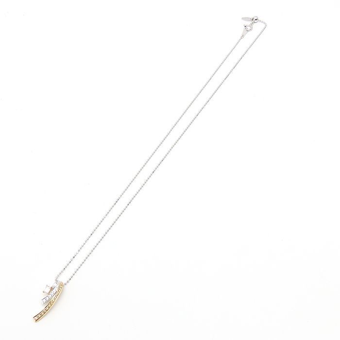 0～45cm k18 WG ダイヤ 0.22ct ネックレス 18金 ホワイトゴールド 0.2