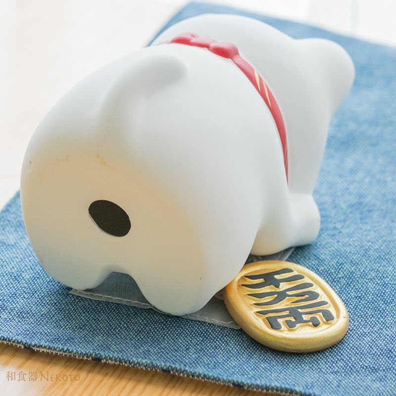 招き猫 白 2点セット 招き猫 白 2点セット 招き猫 白 2点セット