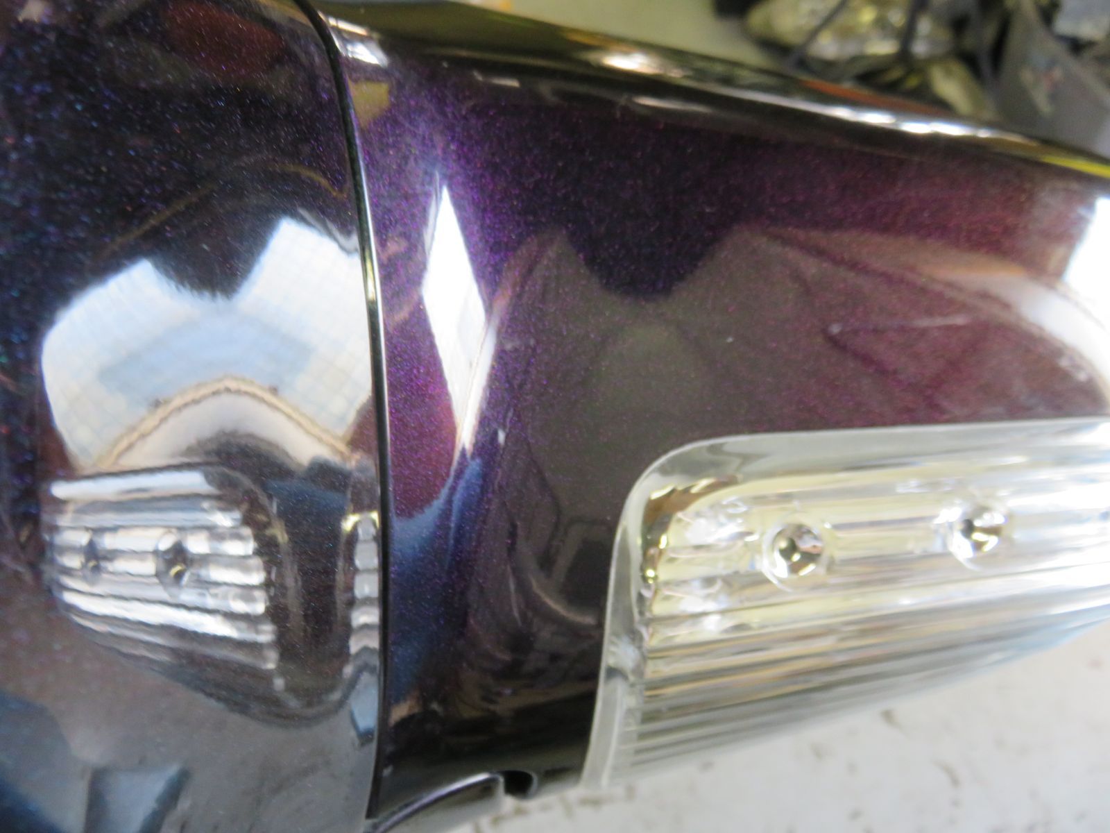 STD7170 日産 エルグランド ME51 E51 NE51 純正 左 ドアミラー サイドミラー 助手席 左側 偏光 緑×紫