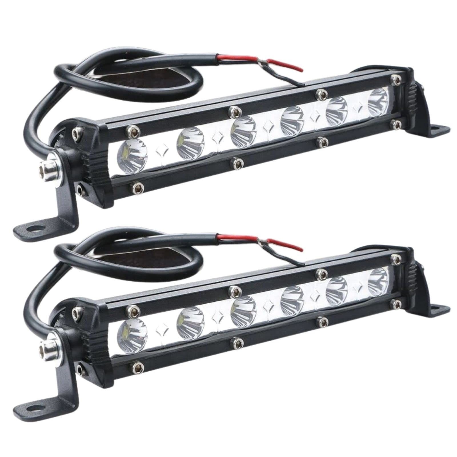 ワークライト 18W LED 汎用 ライトバー 作業灯 6連 フォグランプ デイライト BLANC 12V 24V 18cm TIGRE 白 ホワイト  - メルカリ