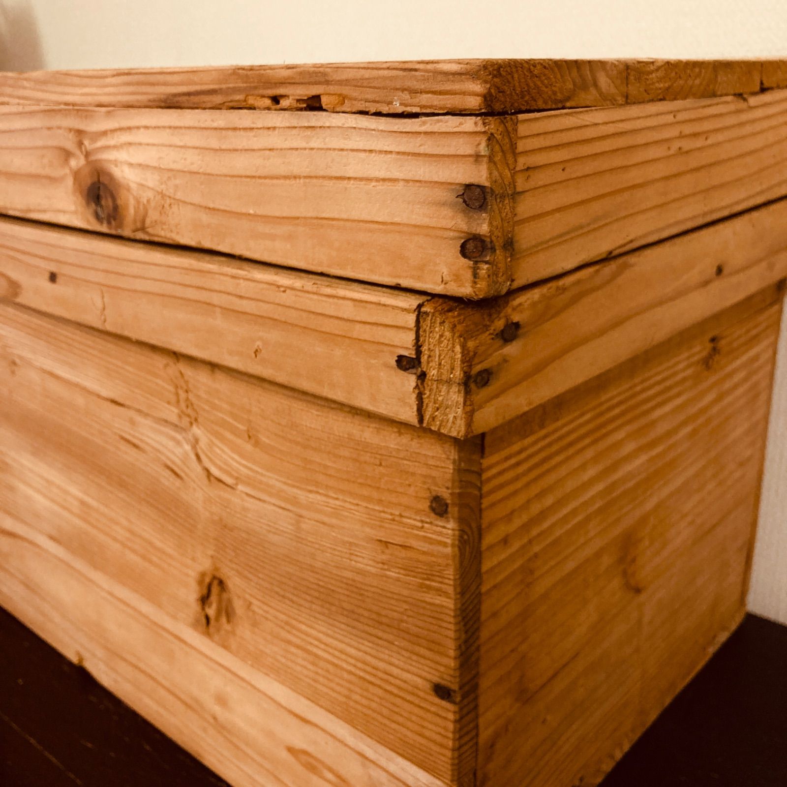 昭和レトロ 古い茶箱 〜 収納箱 木箱 コンテナ - メルカリ