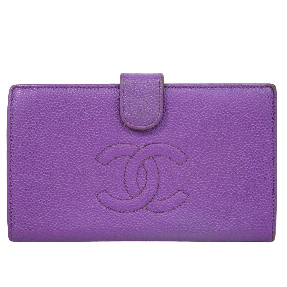 本物 CHANEL シャネル ココマーク 長財布 ロングウォレット キャビア  