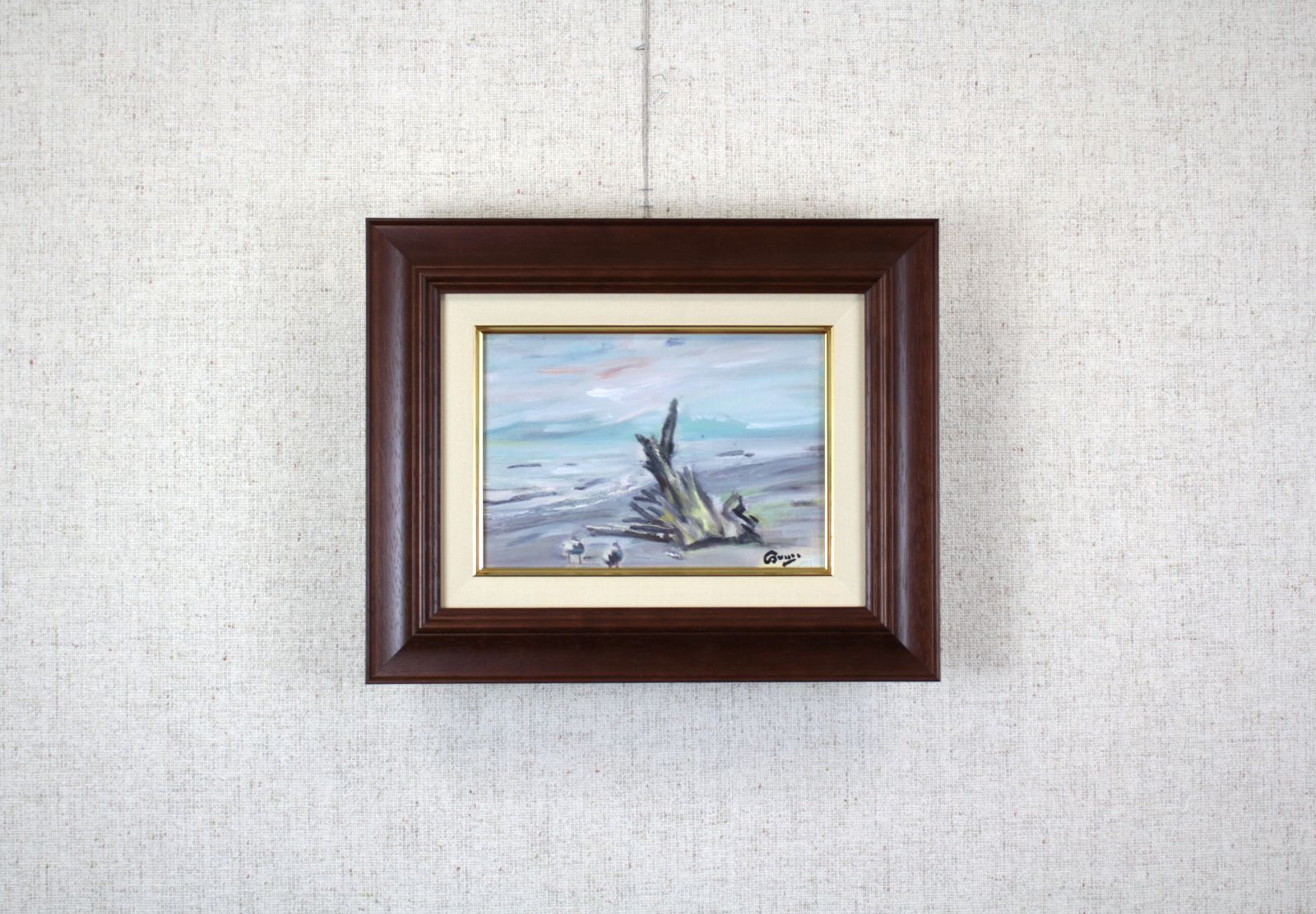鷲見憲治『流木新浜』油彩画【真作保証】 絵画 鷲見憲治『流木新浜』油彩画【真作保証】 絵画 - メルカリ