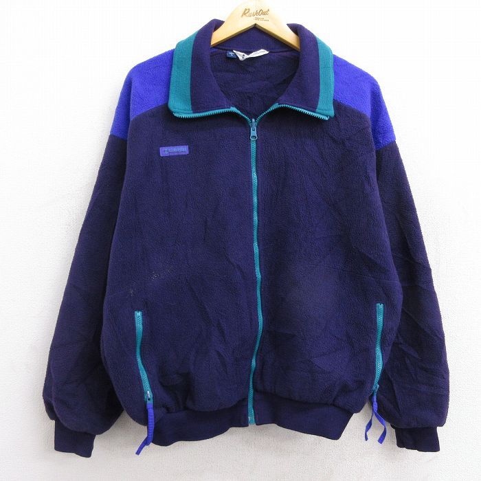 XL/古着 コロンビア 長袖 フリース ジャケット メンズ 90s 紫他 