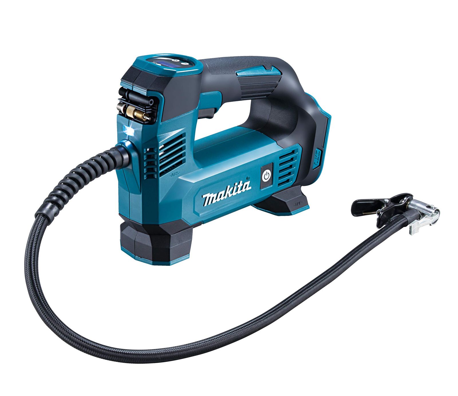 大人気 マキタ Makita 充電式空気入れ18V 米英仏バルブ-ボール浮き輪バルブ付 バッテリ充電器別売 MP180DZ ブルー