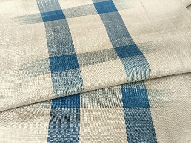 平和屋着物○上質な紬 藍 井桁絣 正絹 逸品 未使用 AAAW4179np - メルカリ