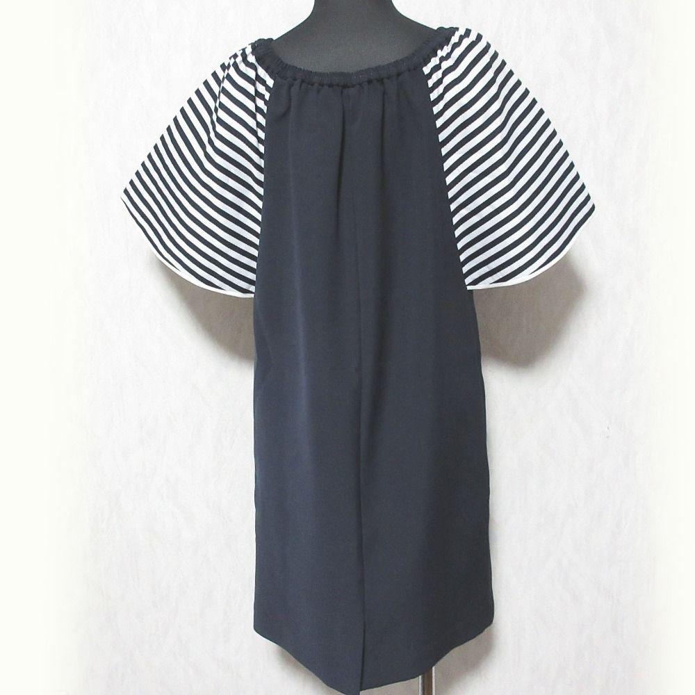 borders at balcony 濃いネイビー ワンピ 36 公式通販