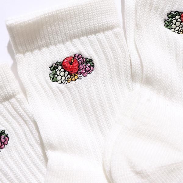 フルーツオブザルーム【FRUIT OF THE LOOM】16309000 フルーツロゴ刺繍クオーターソックス 靴下 23-25cm ショートソックス ハーフソックス ソックス レディース 3色セット