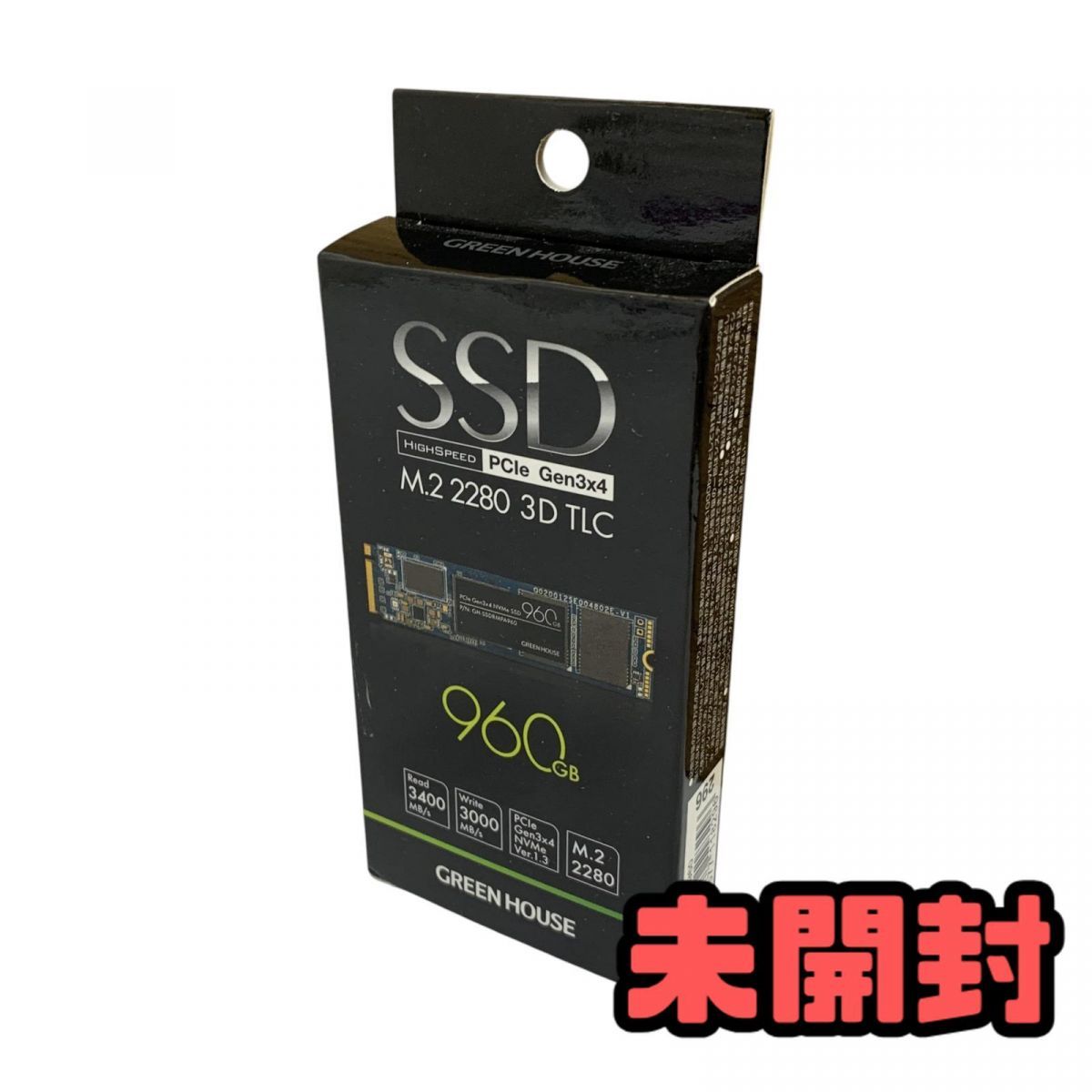 未開封 内蔵SSD 500GB GREEN HOUSE グリーンハウス M.2 2280 3D TLC PCIe Gen3x4 NVMe 3D TLC GH-SSDRMPA960 JAK838885相