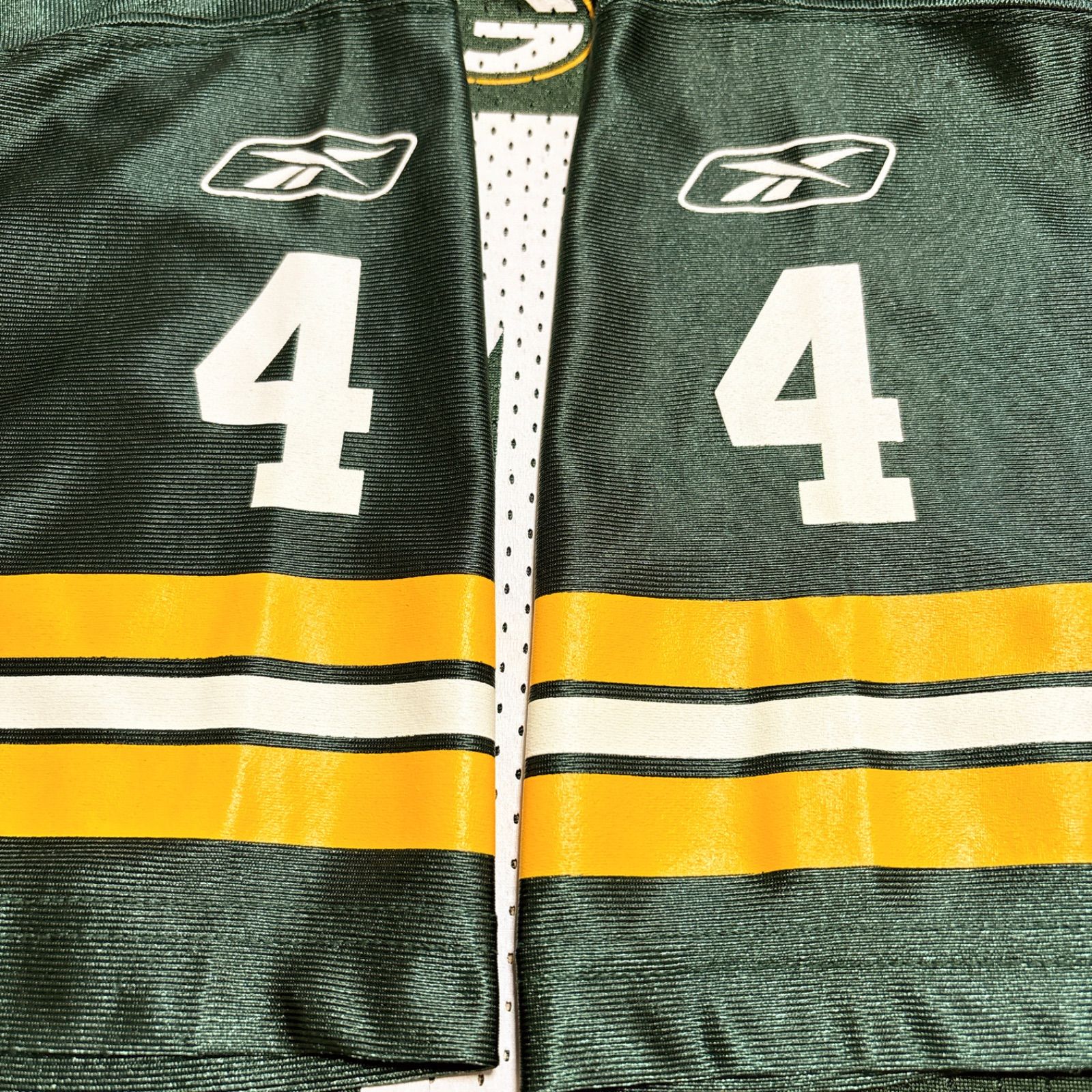 Reebok リーボック NFL GreenBay Packers グリーンベイ・パッカーズ ファーブ プリント ユニフォーム ゲームシャツ S USA古着