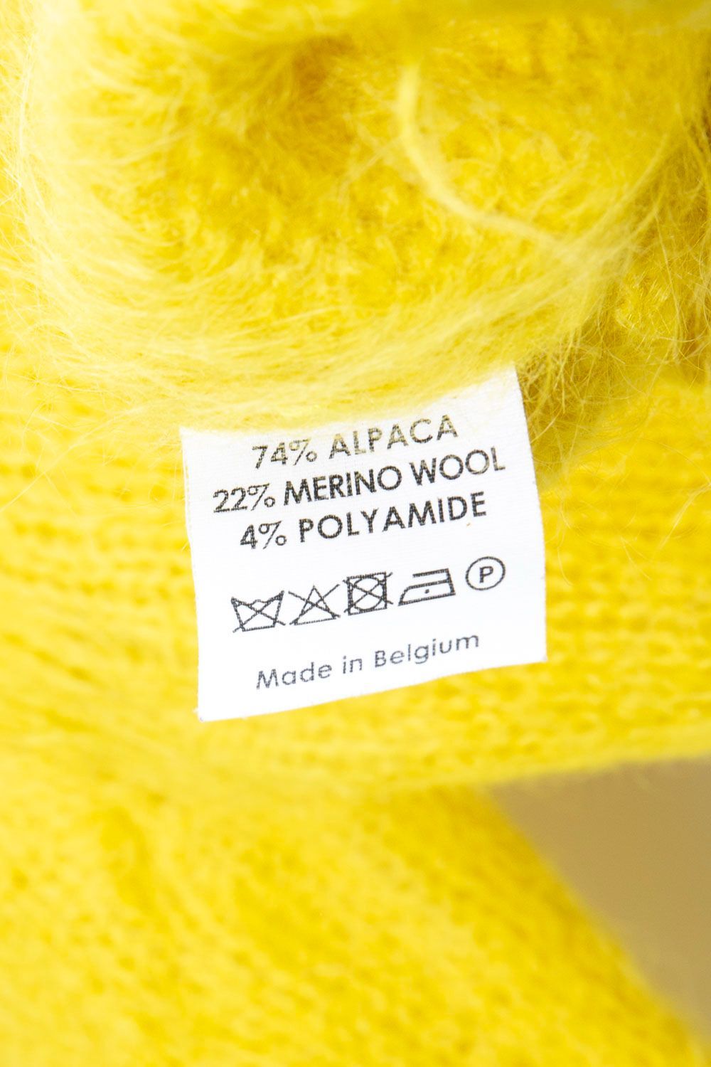 希少 ドリスヴァンノッテン ニット アルパカ メリノウール イエロー XS DRIES VAN NOTEN ドリス ヴァン ノッテン アルパカ・メリノウール