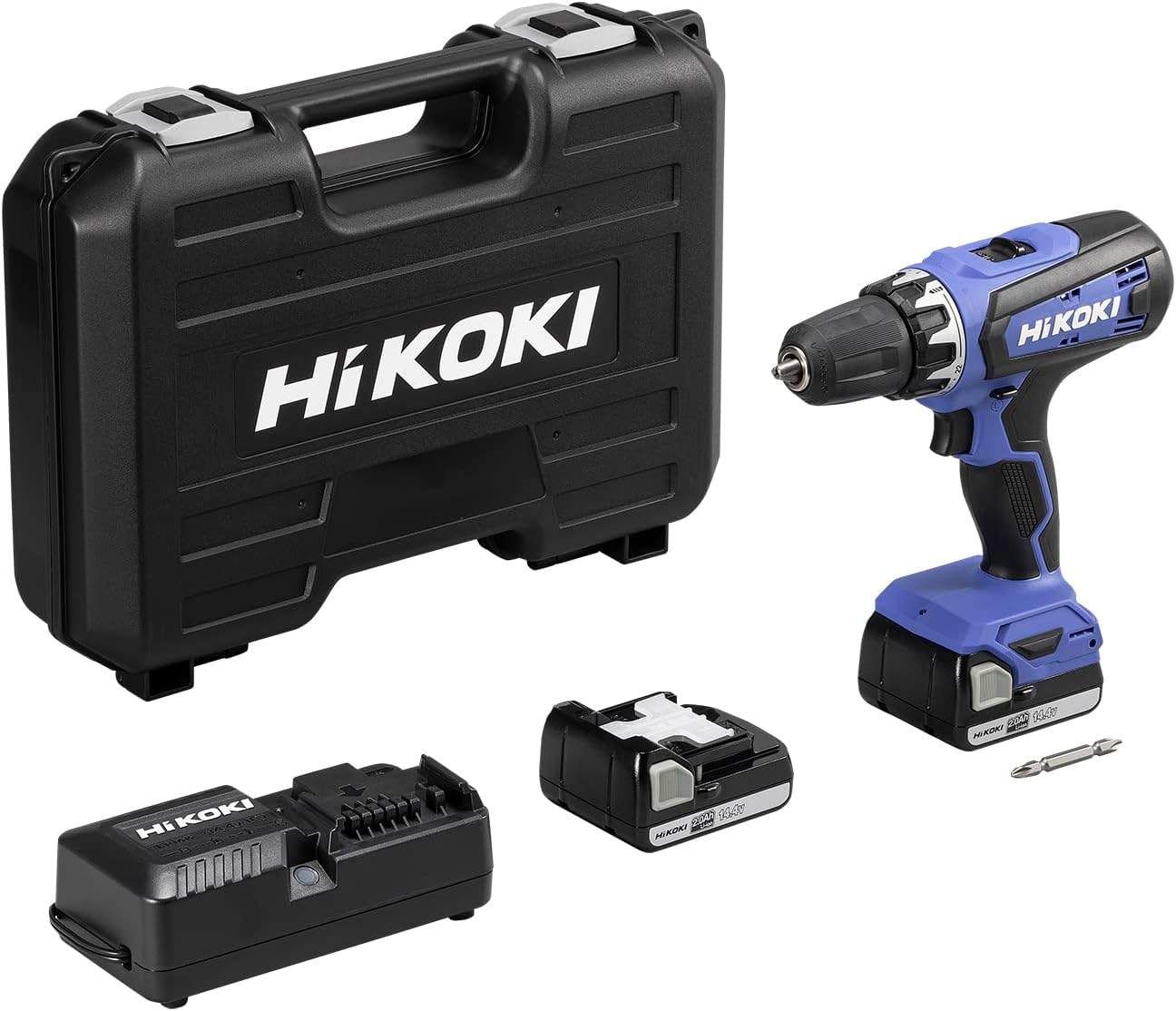 HiKOKI ハイコーキ 14.4V コードレスドライバドリル 充電式 バッテリー2個 充電器 ケース付 FDS14DF 2BG リプロス ドリルドライバー 穴あけ 締付工具