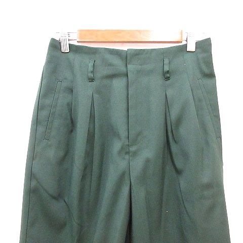 アナカ Unaca テーパードパンツ スラックス 38 M 緑 グリーン