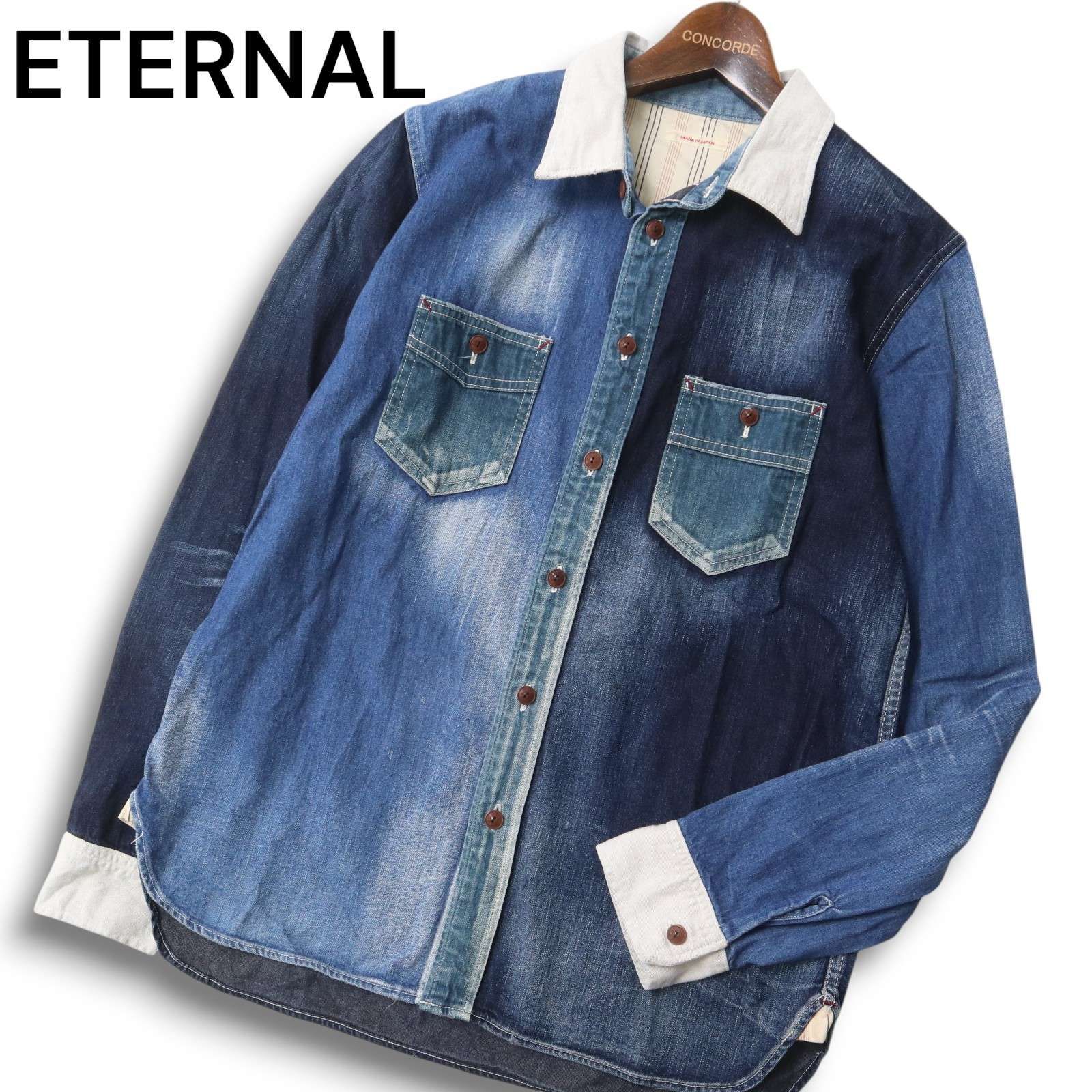 備中倉敷工房　ETERNAL　エターナル　長袖シャツ　秋冬　和柄 ETERNAL - ＊エターナル 倉 備中倉敷工房 和柄 和紙 長袖 T