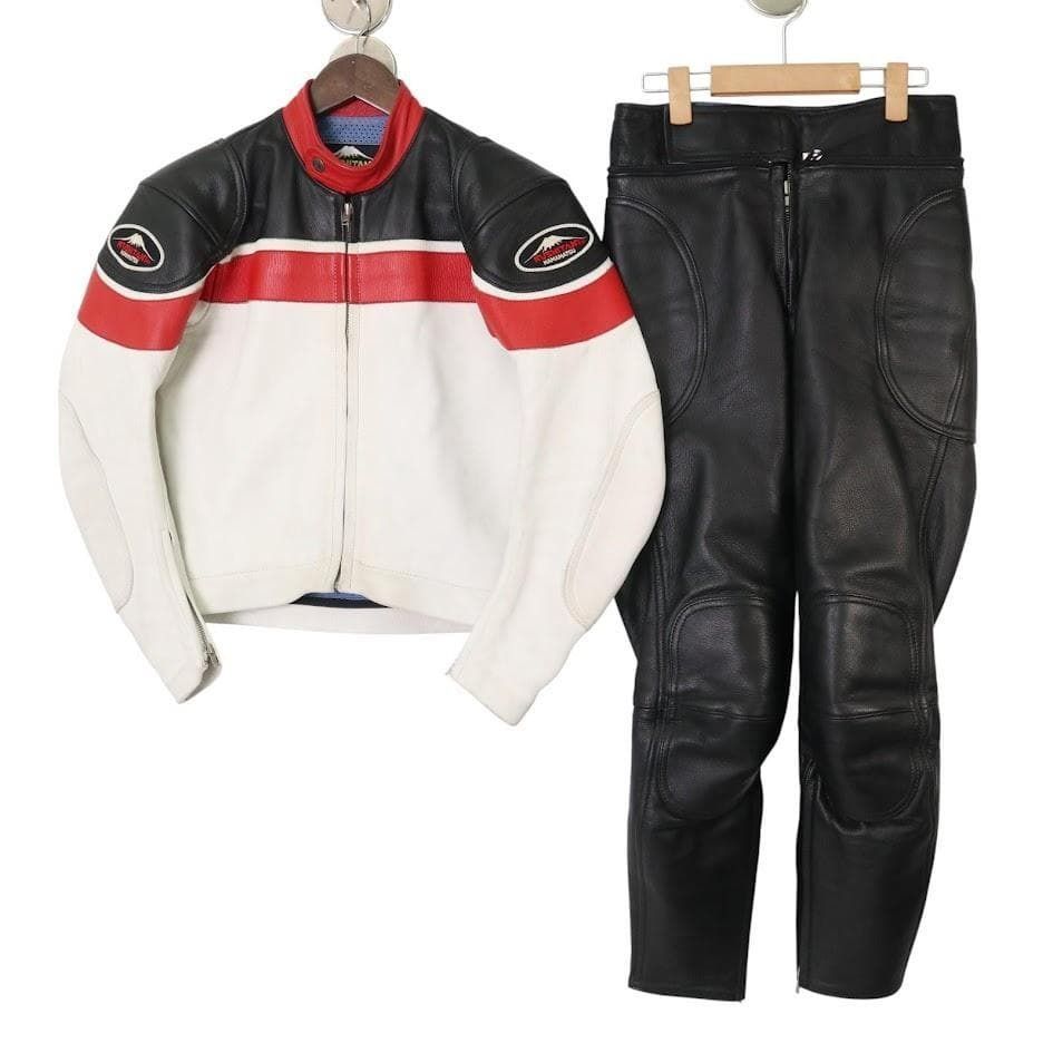 クシタニ KUSHITANI レザー×メッシュ ライダースーツ レーシングスーツ 上下セット セットアップ セパレート M メンズ ツーリング