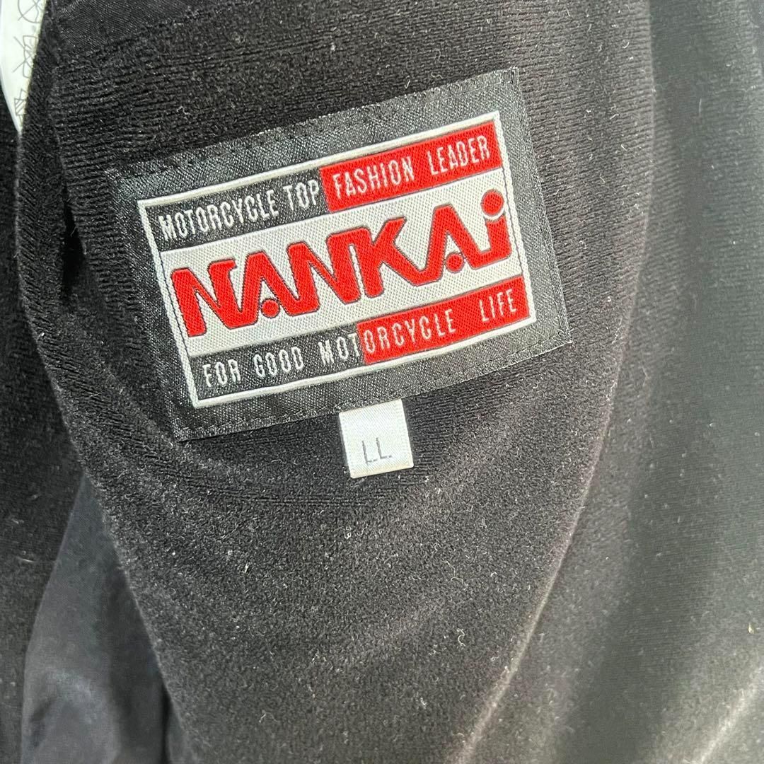 美品 NANKAI ナンカイ ライダースジャケット 防寒 ブラック LL ダブル