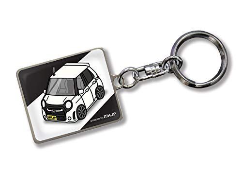 ホワイト [MKJP] カスタムキーホルダー ホンダ N-ONE モデューロX JG1 2 ベース：ブラック 車カラー：ホワイト