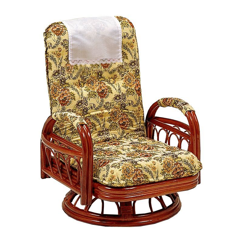 アウトレット【送料無料】高級ラタンギア式リクライニング回転座椅子【ミドル】GR 楽天市場】【直送】 籐ギア回転座椅子 ミドルタイプ - 座面高26cm