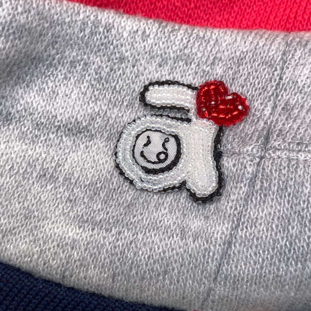 (超美品)アルチビオarchivio ハイネックセーター・スカート サイズ38 アルチビオ ニットスカート 白×レッド×黒 縦ライン レディース 38(M