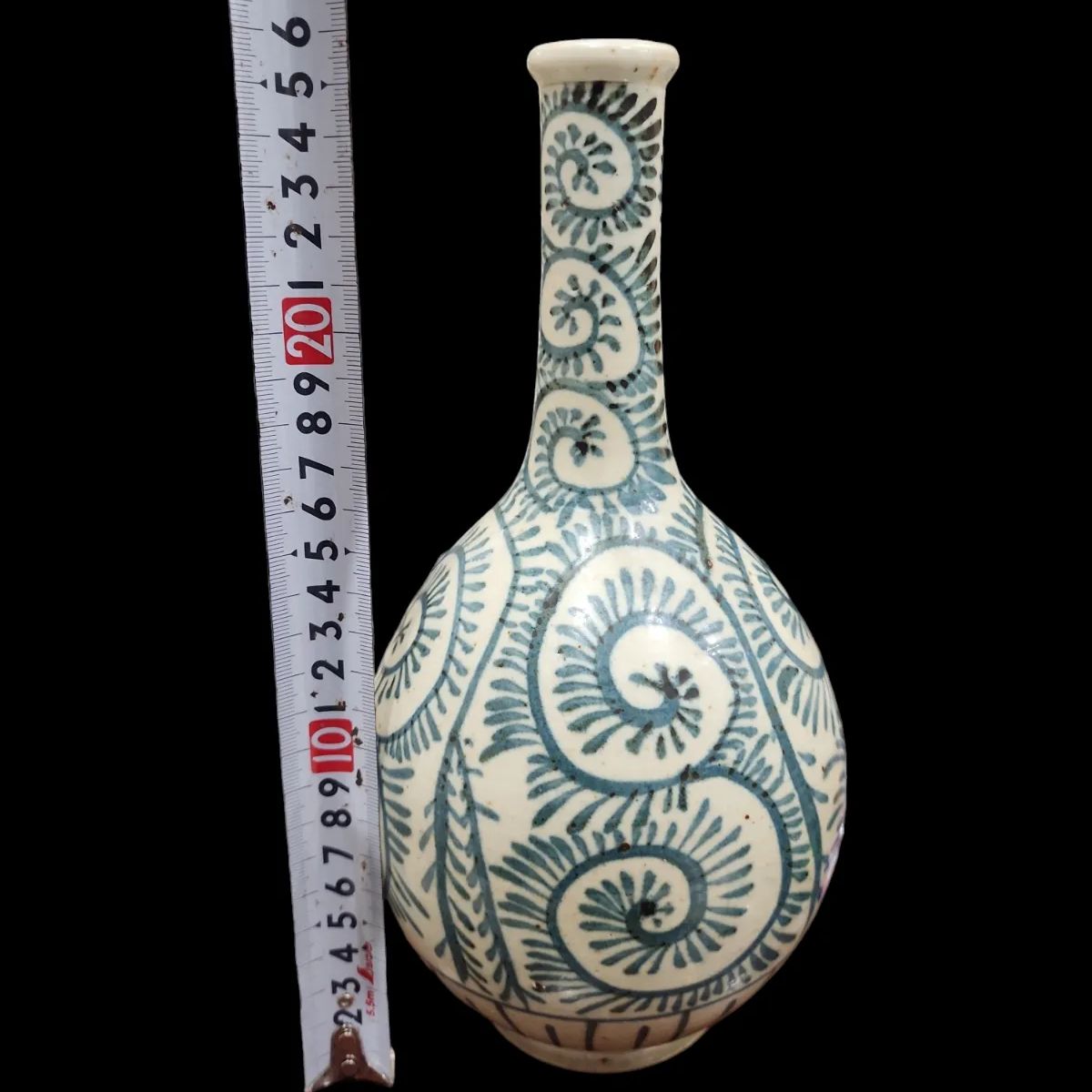 古伊万里 染付蛸唐草文徳利 時代物 蛸唐草文花瓶 花入れ 古美術 骨董