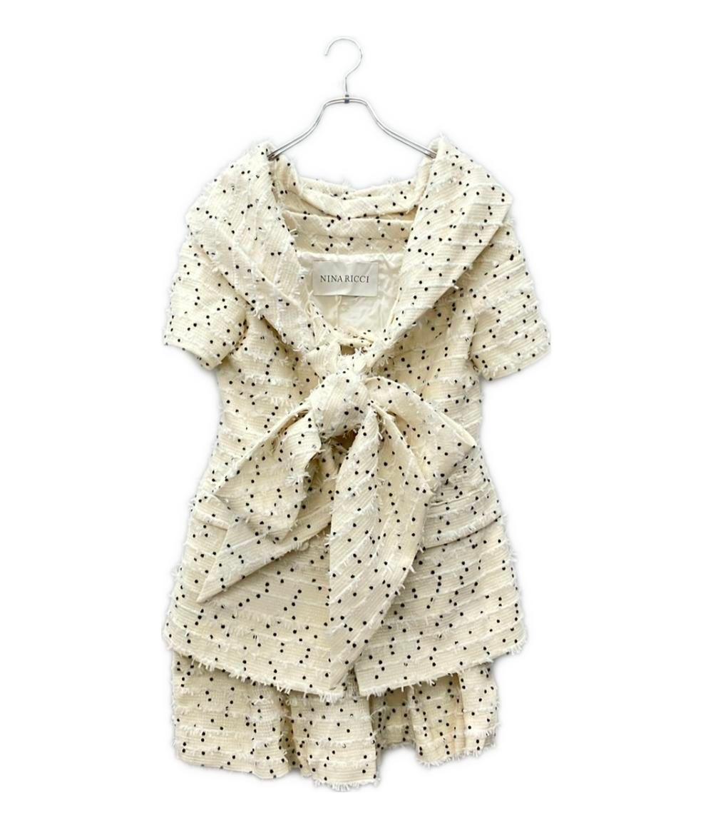 ニナリッチ セットアップ 半袖ジャケット ショートパンツ ツイード レディース SIZE 42 L NINA RICCI