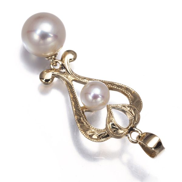 ミキモト ペンダントトップ パール 真珠 4.2 6.5mm K14YG 176197