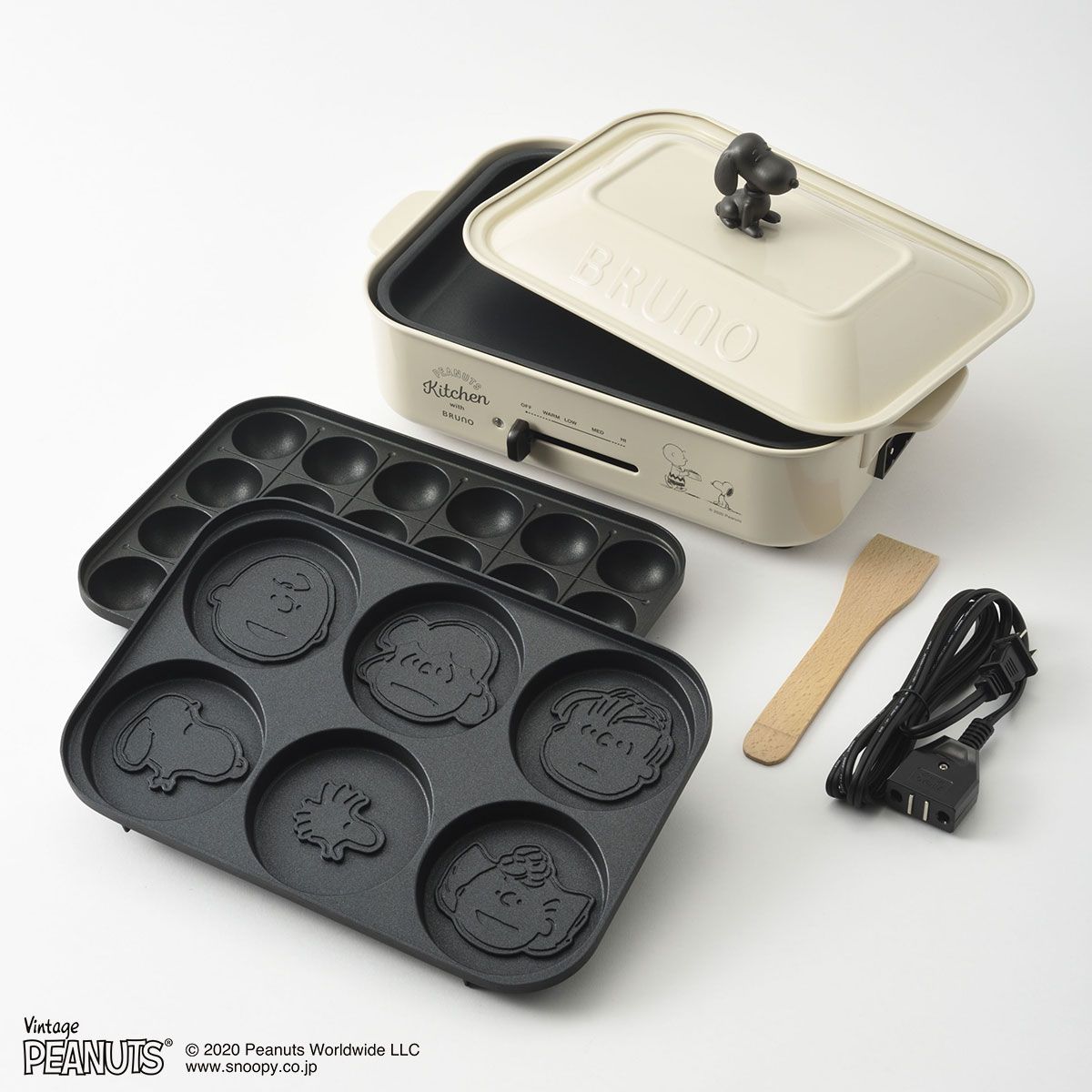 BRUNO コンパクトホットプレート BOE070 スヌーピー Amazon | BRUNO ブルーノ コンパクトホットプレート スヌーピー