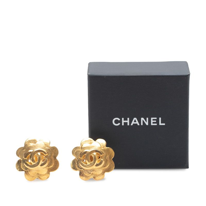 CHANEL シャネル ココマーク シャネル ココマーク フラワー モチーフ ゴールド メッキ