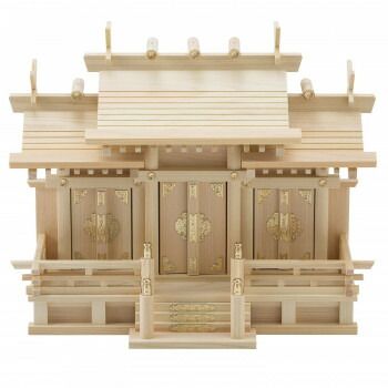 神棚の里 神棚 本金具 屋根違い三社 小